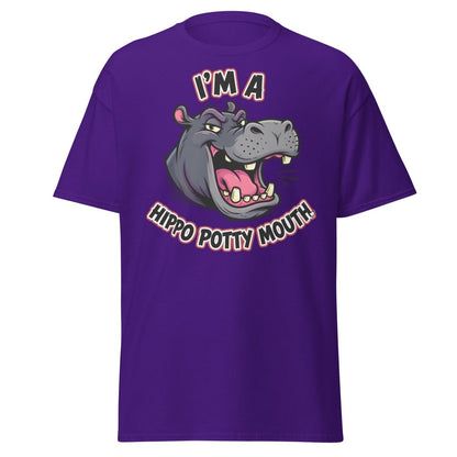 I'm a Hippo Potty Mouth Funny T-Shirt - Purple - TeeRipple