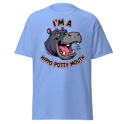 I'm a Hippo Potty Mouth Funny T-Shirt - Carolina Blue - TeeRipple