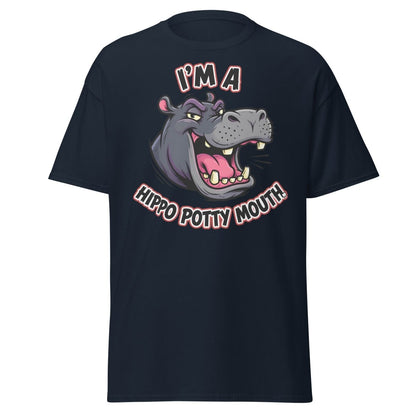 I'm a Hippo Potty Mouth Funny T-Shirt - Navy - TeeRipple