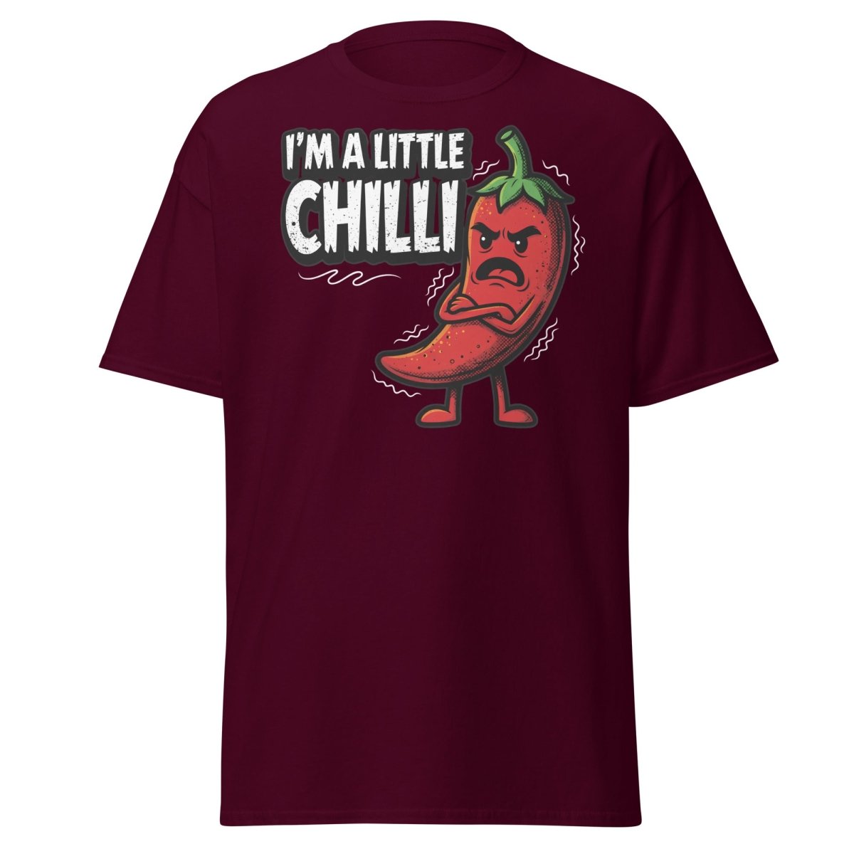 I'm a Little Chilli Funny Pun T-Shirt | Teeripple - Maroon - TeeRipple