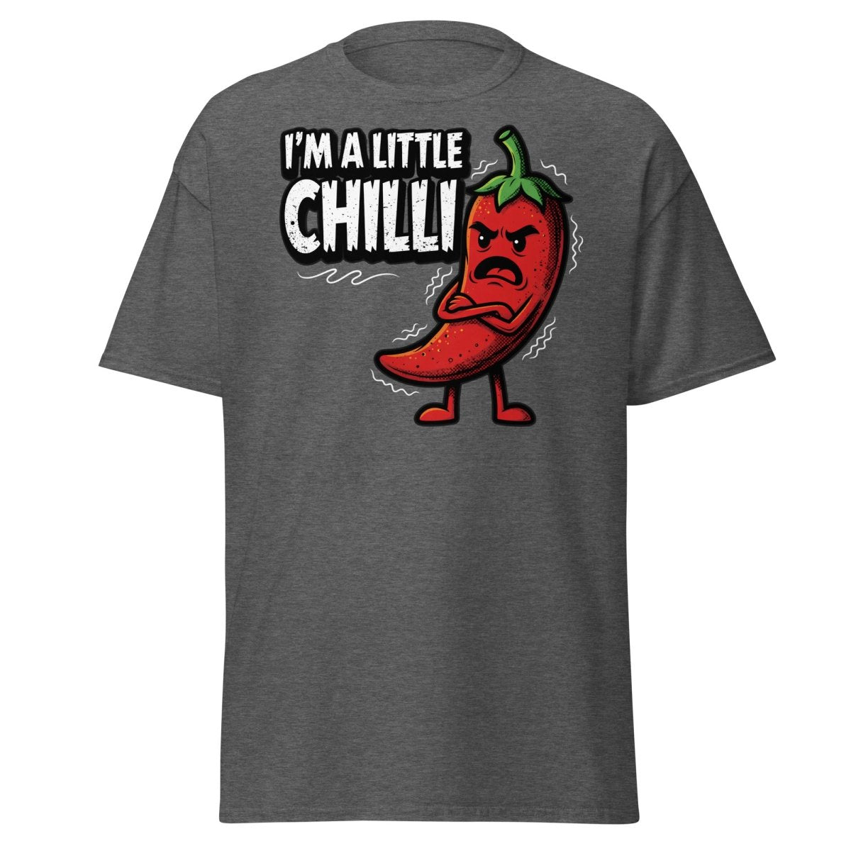 I'm a Little Chilli Funny Pun T-Shirt | Teeripple - Dark Heather - TeeRipple
