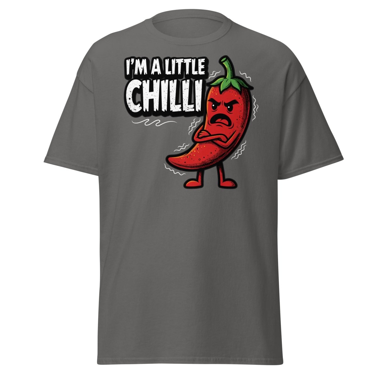 I'm a Little Chilli Funny Pun T-Shirt | Teeripple - Charcoal - TeeRipple