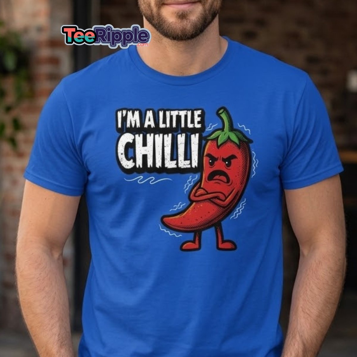 I'm a Little Chilli Funny Pun T-Shirt | Teeripple - Maroon - TeeRipple