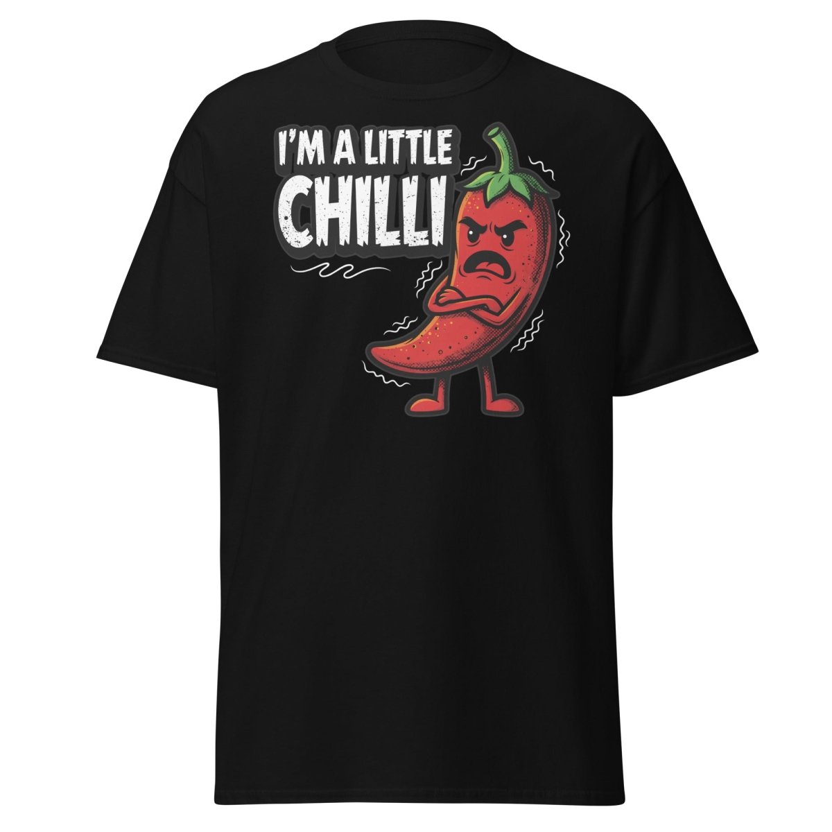 I'm a Little Chilli Funny Pun T-Shirt | Teeripple - Black - TeeRipple