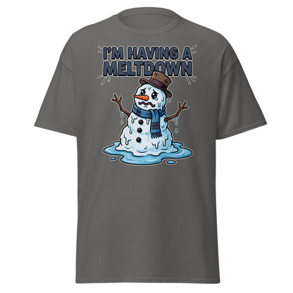 I'm Having a Meltdown Snowman T-Shirt - Funny Winter Tee - Charcoal - TeeRipple