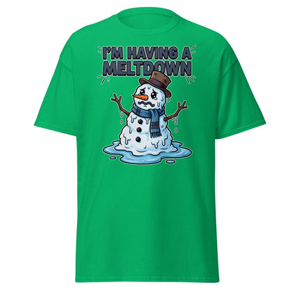 I'm Having a Meltdown Snowman T-Shirt - Funny Winter Tee - Irish Green - TeeRipple