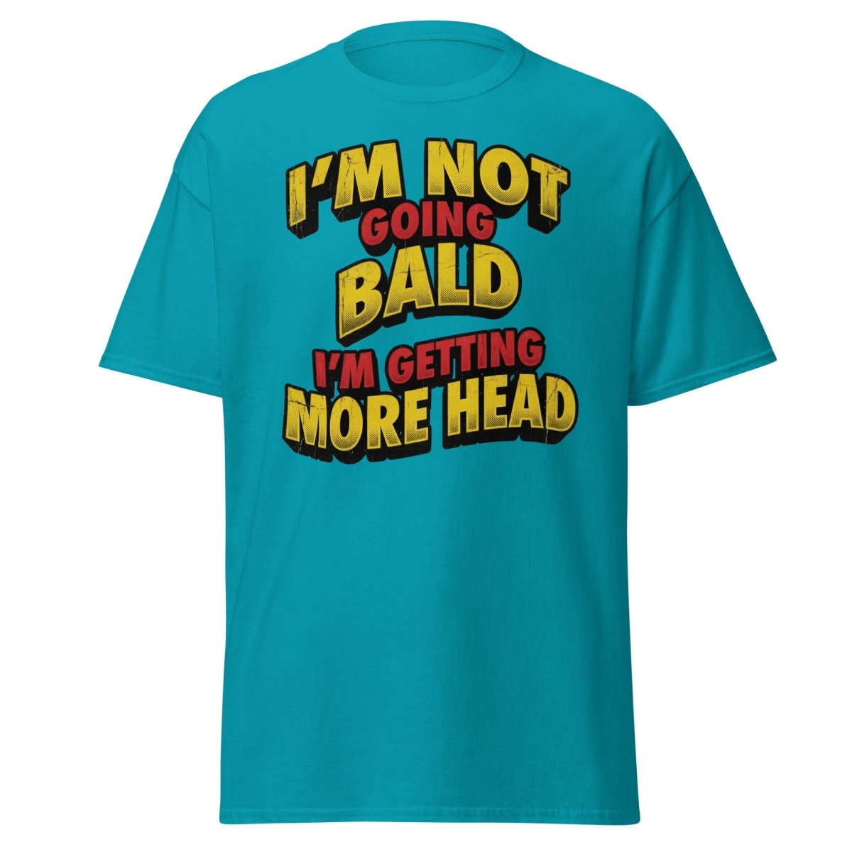 I'm Not Going Bald I'm Getting More Head T-Shirt | Funny Bald Joke Tee - Tropical Blue - TeeRipple