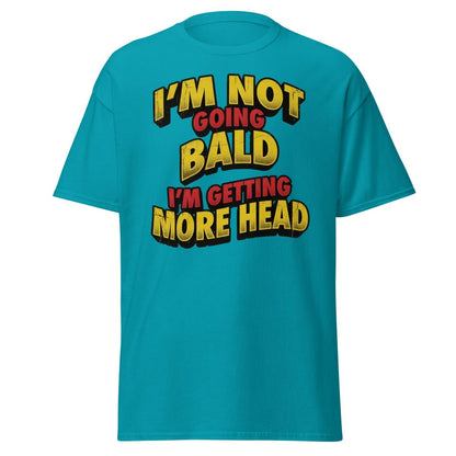 I'm Not Going Bald I'm Getting More Head T-Shirt | Funny Bald Joke Tee - Tropical Blue - TeeRipple