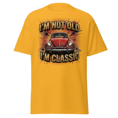 I'm Not Old I'm Classic Vintage Car T-Shirt | Funny Retro Tee - Gold - TeeRipple