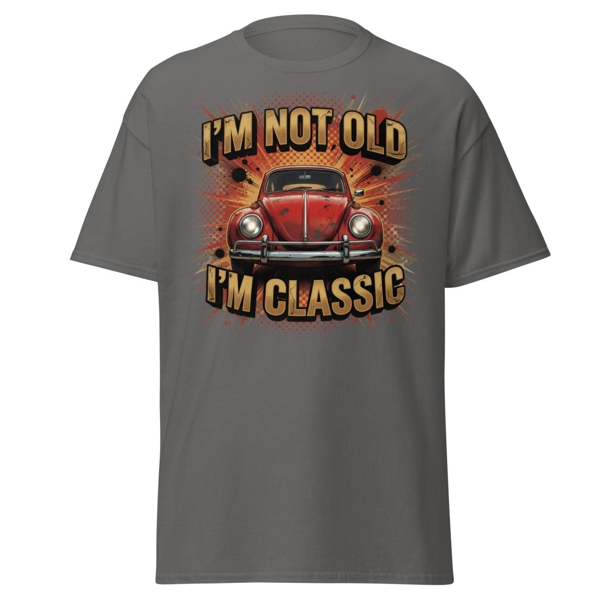 I'm Not Old I'm Classic Vintage Car T-Shirt | Funny Retro Tee - Charcoal - TeeRipple