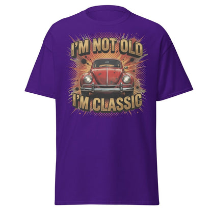 I'm Not Old I'm Classic Vintage Car T-Shirt | Funny Retro Tee - Purple - TeeRipple