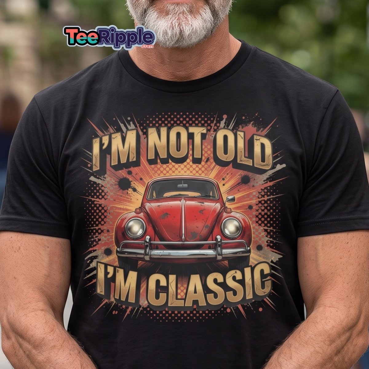 I'm Not Old I'm Classic Vintage Car T-Shirt | Funny Retro Tee - Maroon - TeeRipple