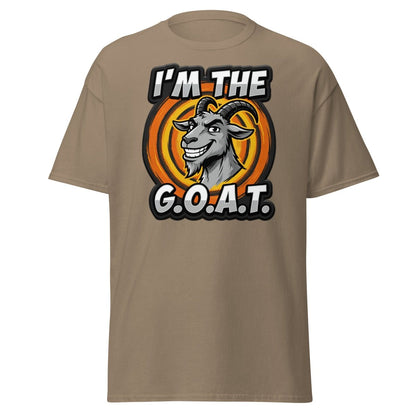 I'm The G.O.A.T. Funny Goat T-Shirt | Greatest Of All Time Tee - Brown Savana - TeeRipple