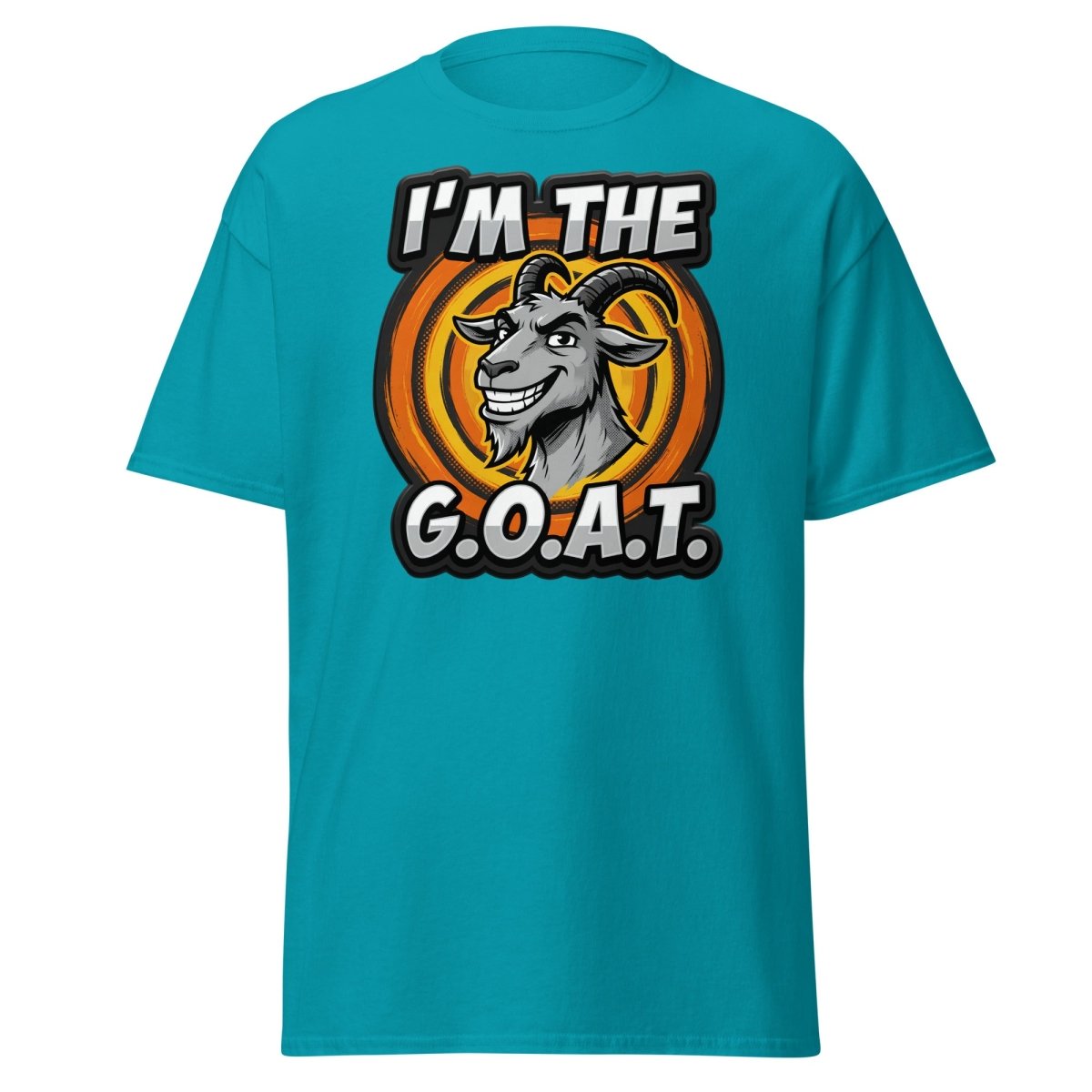 I'm The G.O.A.T. Funny Goat T-Shirt | Greatest Of All Time Tee - Tropical Blue - TeeRipple