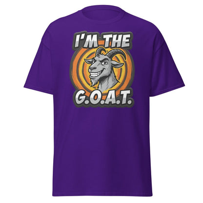I'm The G.O.A.T. Funny Goat T-Shirt | Greatest Of All Time Tee - Purple - TeeRipple