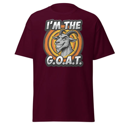 I'm The G.O.A.T. Funny Goat T-Shirt | Greatest Of All Time Tee - Maroon - TeeRipple