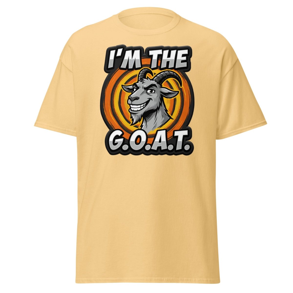 I'm The G.O.A.T. Funny Goat T-Shirt | Greatest Of All Time Tee - Yellow Haze - TeeRipple