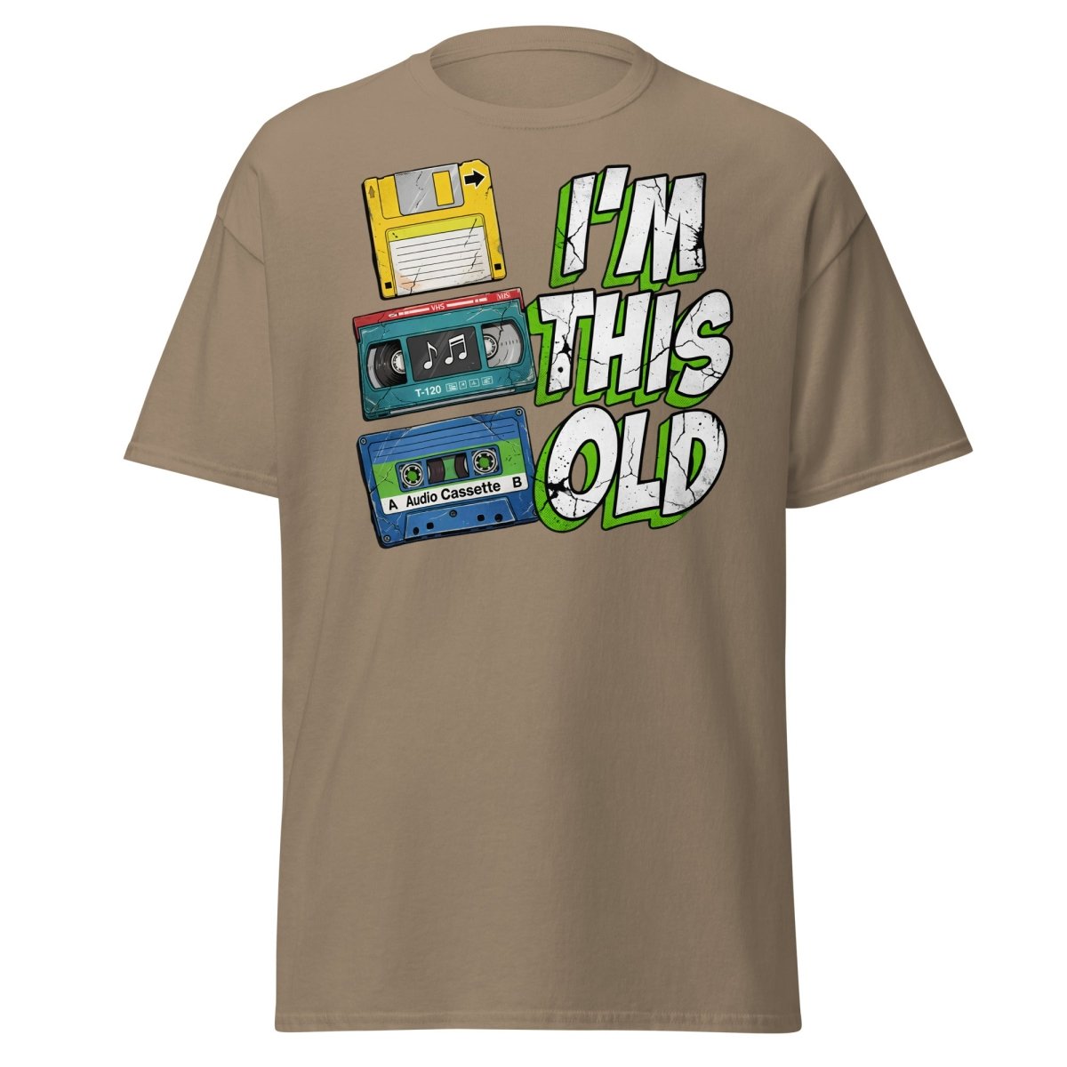 I'm This Old Retro Tech T-Shirt - 80s 90s Vintage Tee - Brown Savana - TeeRipple
