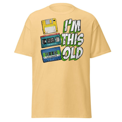 I'm This Old Retro Tech T-Shirt - 80s 90s Vintage Tee - Yellow Haze - TeeRipple