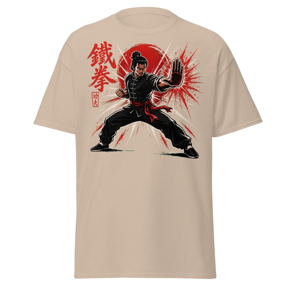 Iron Fist Kung Fu Warrior Comic Book T-Shirt - Sand - TeeRipple