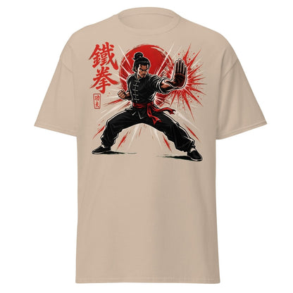 Iron Fist Kung Fu Warrior Comic Book T-Shirt - Sand - TeeRipple