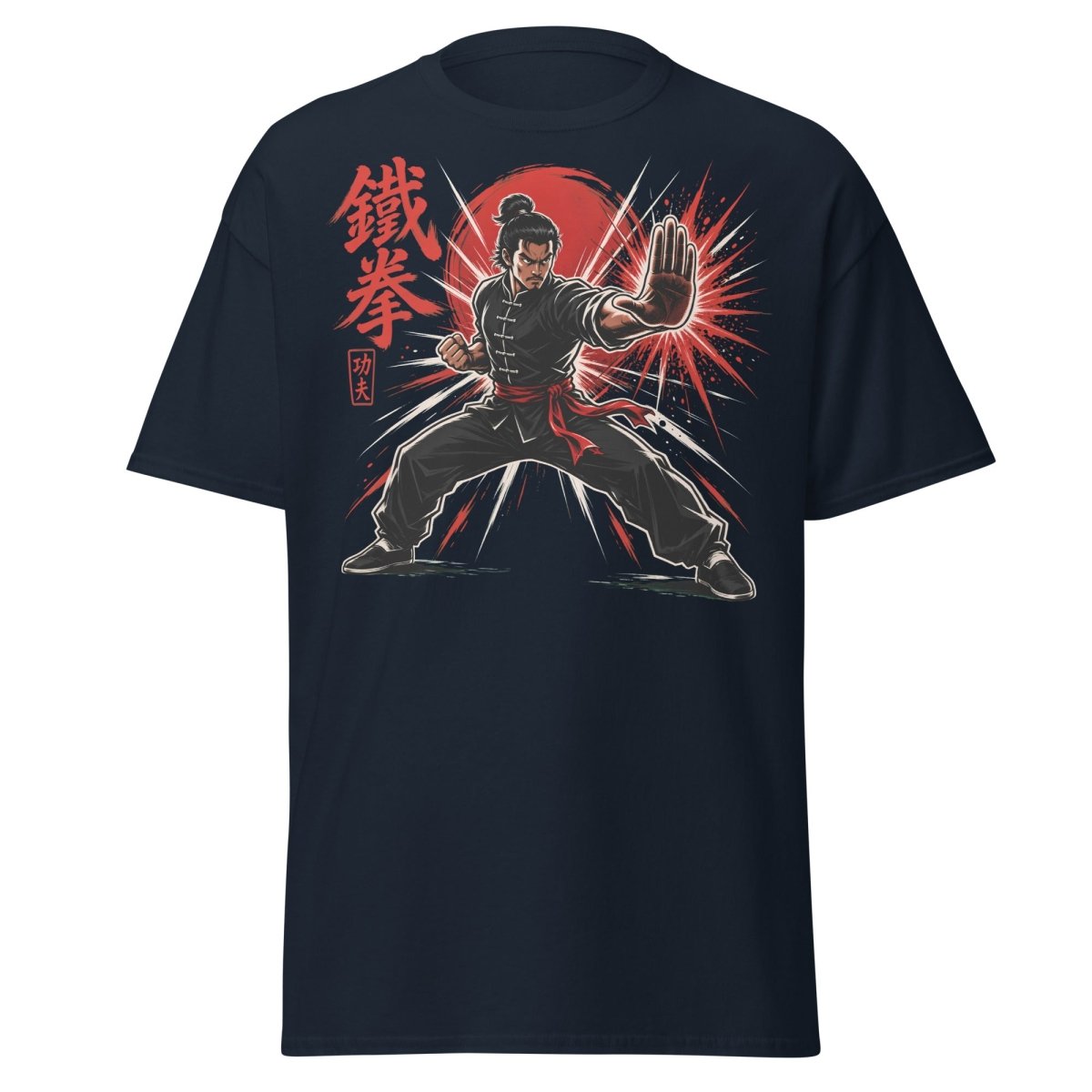 Iron Fist Kung Fu Warrior Comic Book T-Shirt - Navy - TeeRipple