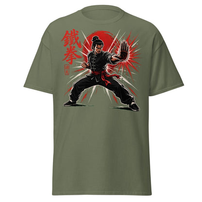 Iron Fist Kung Fu Warrior Comic Book T-Shirt - Military Green - TeeRipple