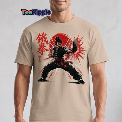 Iron Fist Kung Fu Warrior Comic Book T-Shirt - Maroon - TeeRipple
