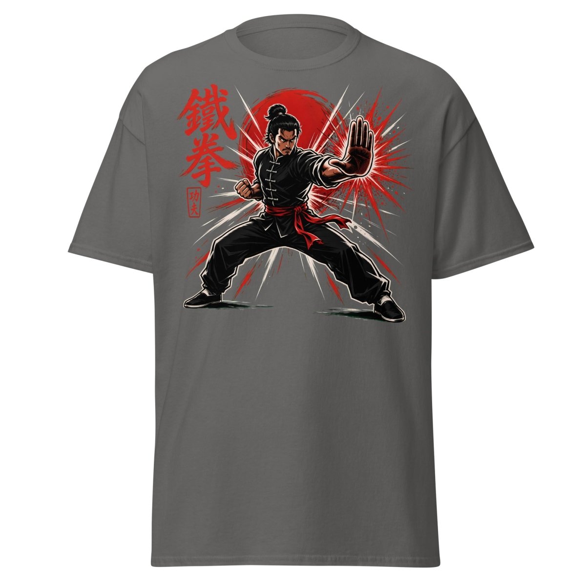 Iron Fist Kung Fu Warrior Comic Book T-Shirt - Charcoal - TeeRipple