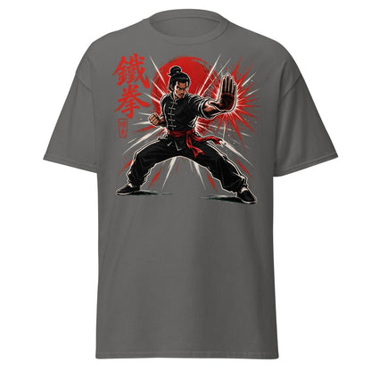 Iron Fist Kung Fu Warrior Comic Book T-Shirt - Charcoal - TeeRipple