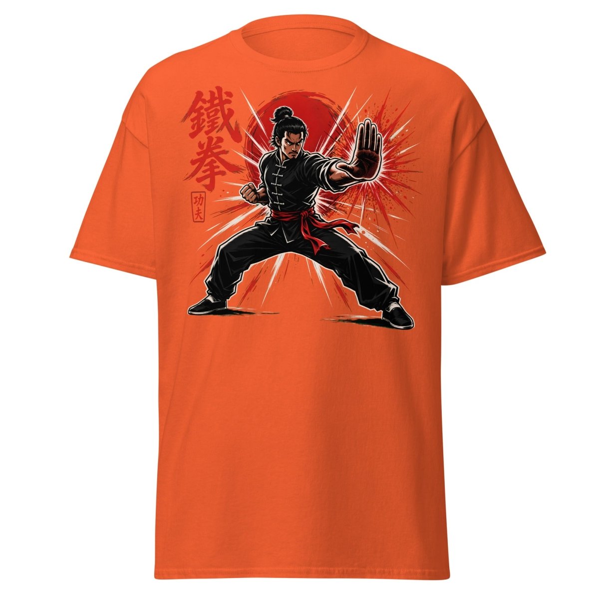 Iron Fist Kung Fu Warrior Comic Book T-Shirt - Orange - TeeRipple