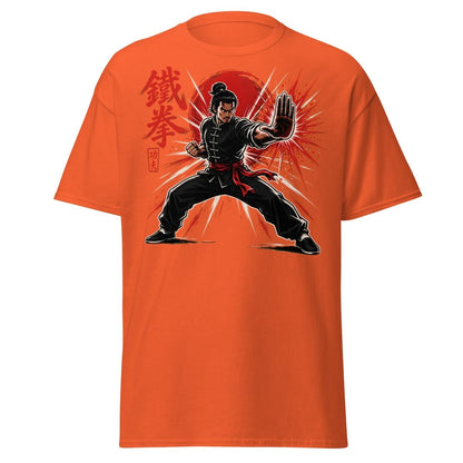 Iron Fist Kung Fu Warrior Comic Book T-Shirt - Orange - TeeRipple
