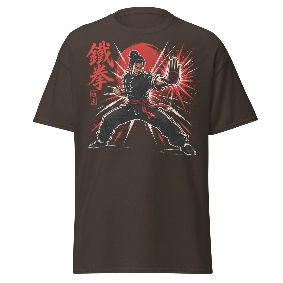 Iron Fist Kung Fu Warrior Comic Book T-Shirt - Dark Chocolate - TeeRipple