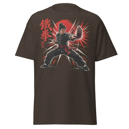 Iron Fist Kung Fu Warrior Comic Book T-Shirt - Dark Chocolate - TeeRipple