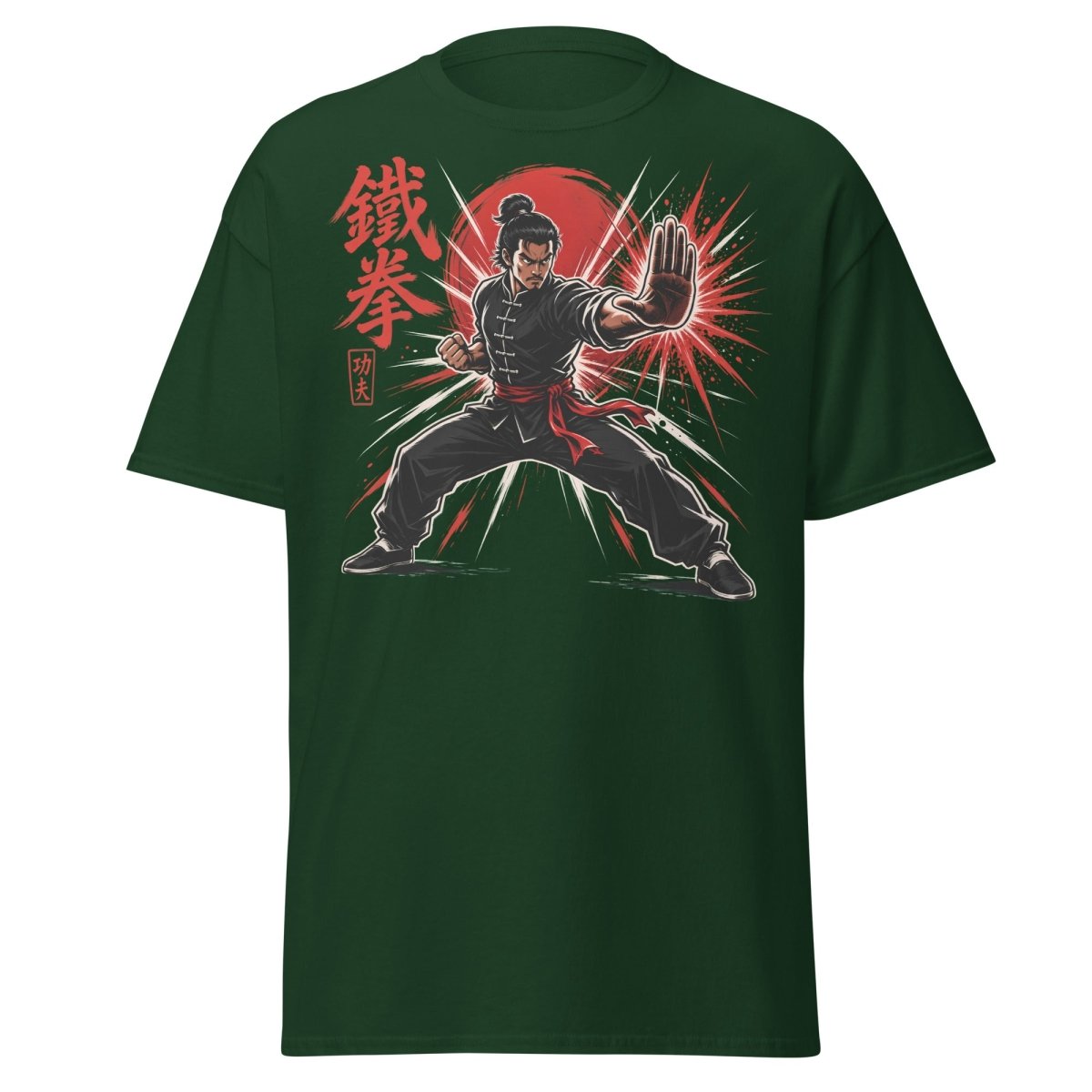 Iron Fist Kung Fu Warrior Comic Book T-Shirt - Forest Green - TeeRipple