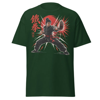 Iron Fist Kung Fu Warrior Comic Book T-Shirt - Forest Green - TeeRipple