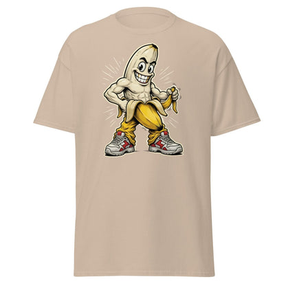 Jacked Banana T-Shirt - Funny Muscular Banana Tee - Sand - TeeRipple