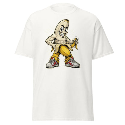 Jacked Banana T-Shirt - Funny Muscular Banana Tee - White - TeeRipple
