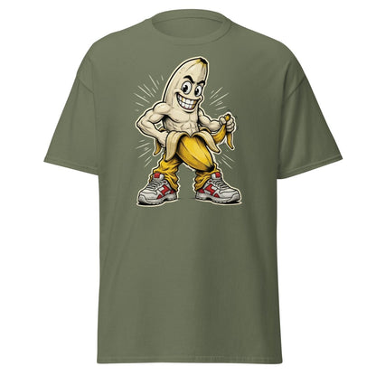 Jacked Banana T-Shirt - Funny Muscular Banana Tee - Military Green - TeeRipple