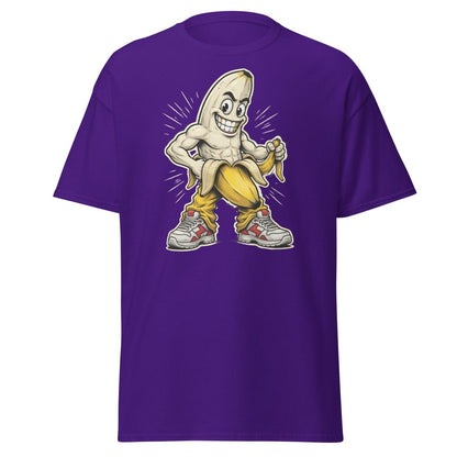 Jacked Banana T-Shirt - Funny Muscular Banana Tee - Purple - TeeRipple