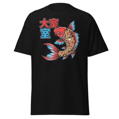 Japanese Koi Fish T-Shirt - Lucky Tattoo Art Tee - Black - TeeRipple