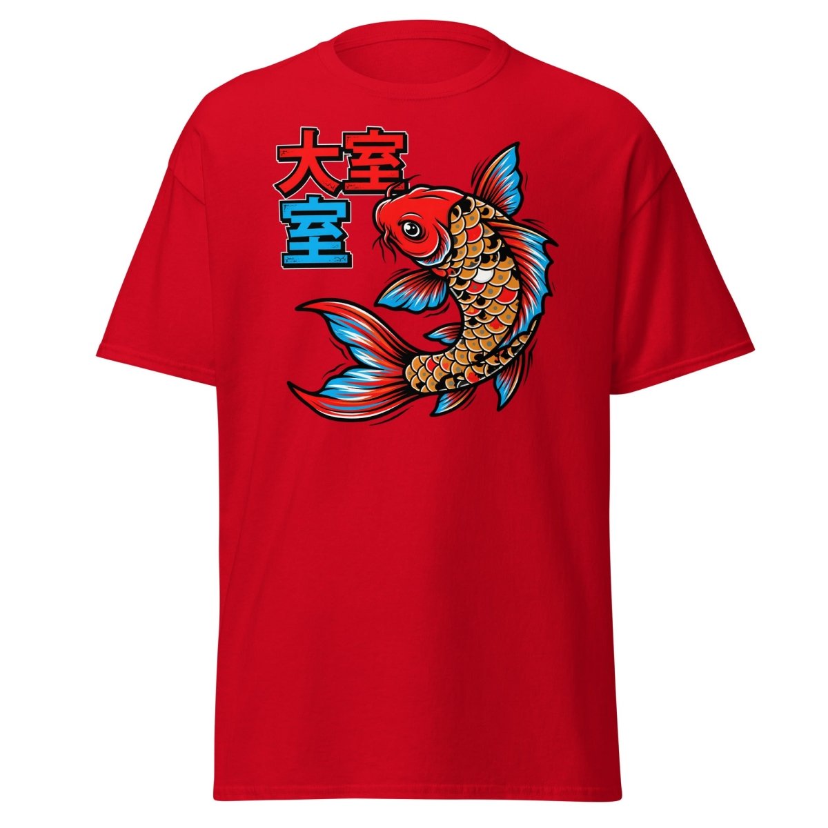 Japanese Koi Fish T-Shirt - Lucky Tattoo Art Tee - Red - TeeRipple
