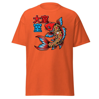 Japanese Koi Fish T-Shirt - Lucky Tattoo Art Tee - Orange - TeeRipple