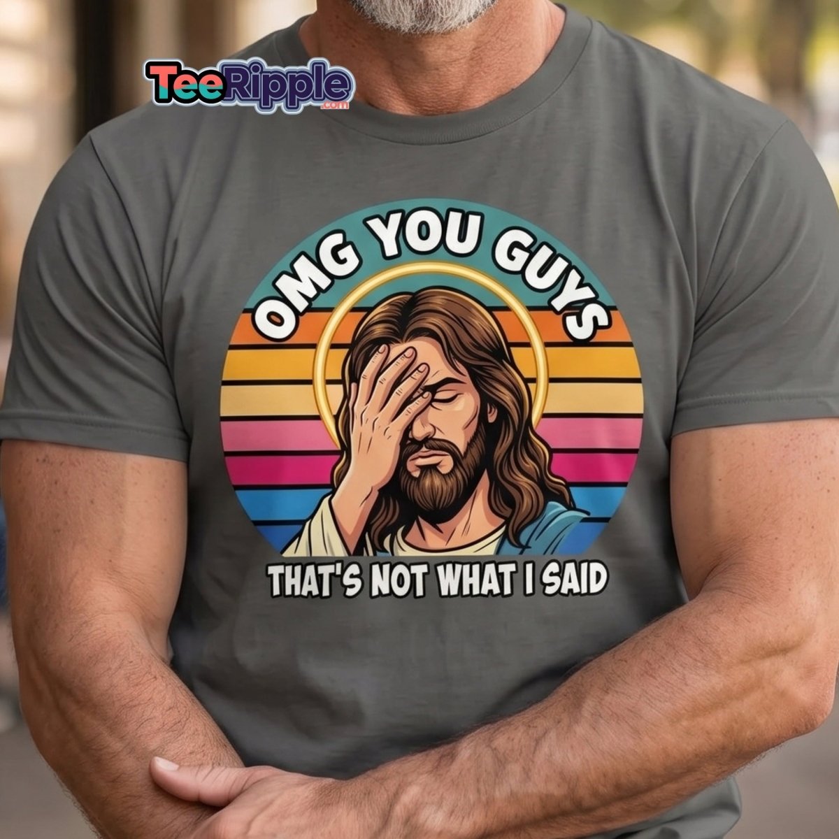 Jesus Facepalm "That's Not What I Said" T-Shirt - Maroon - TeeRipple