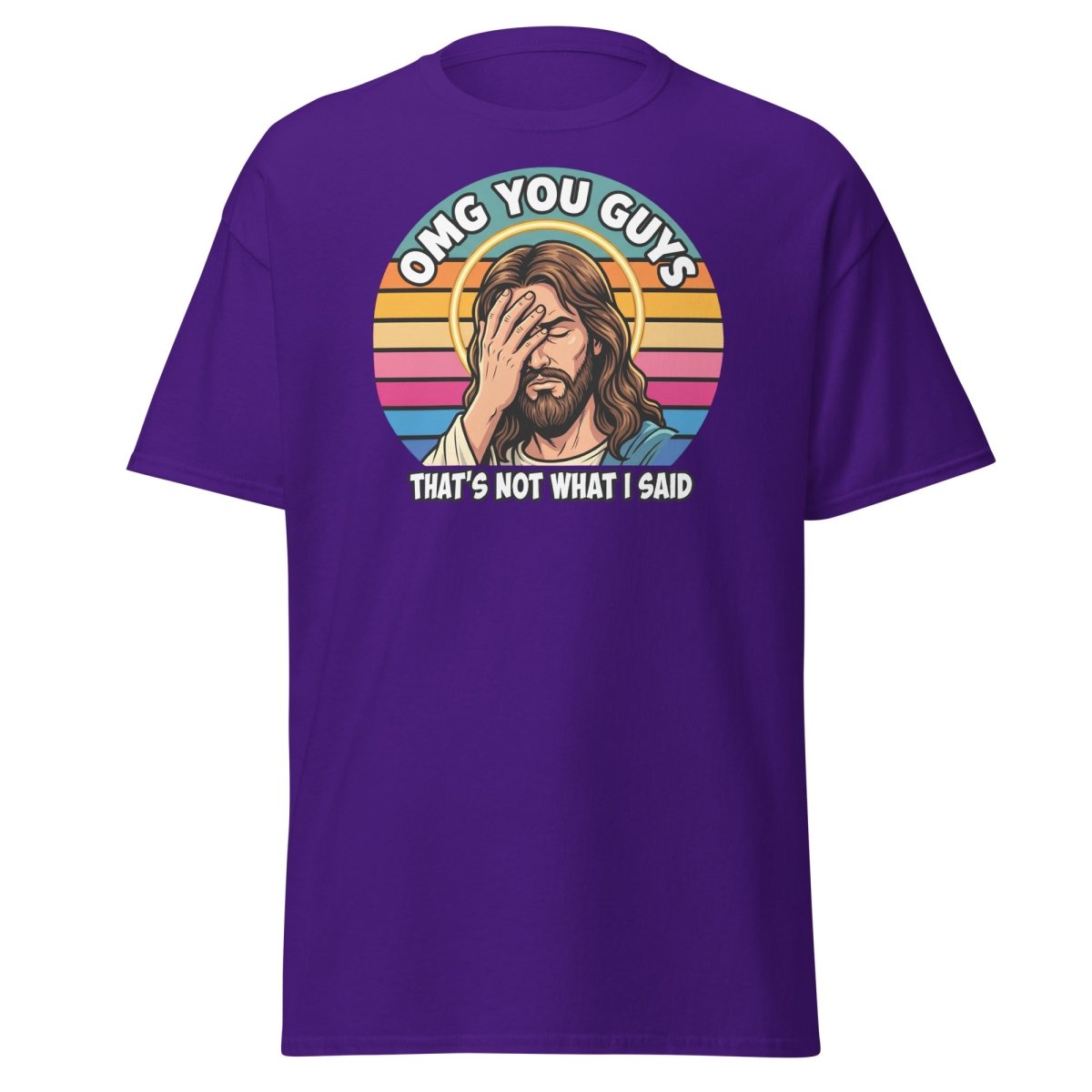 Jesus Facepalm "That's Not What I Said" T-Shirt - Purple - TeeRipple