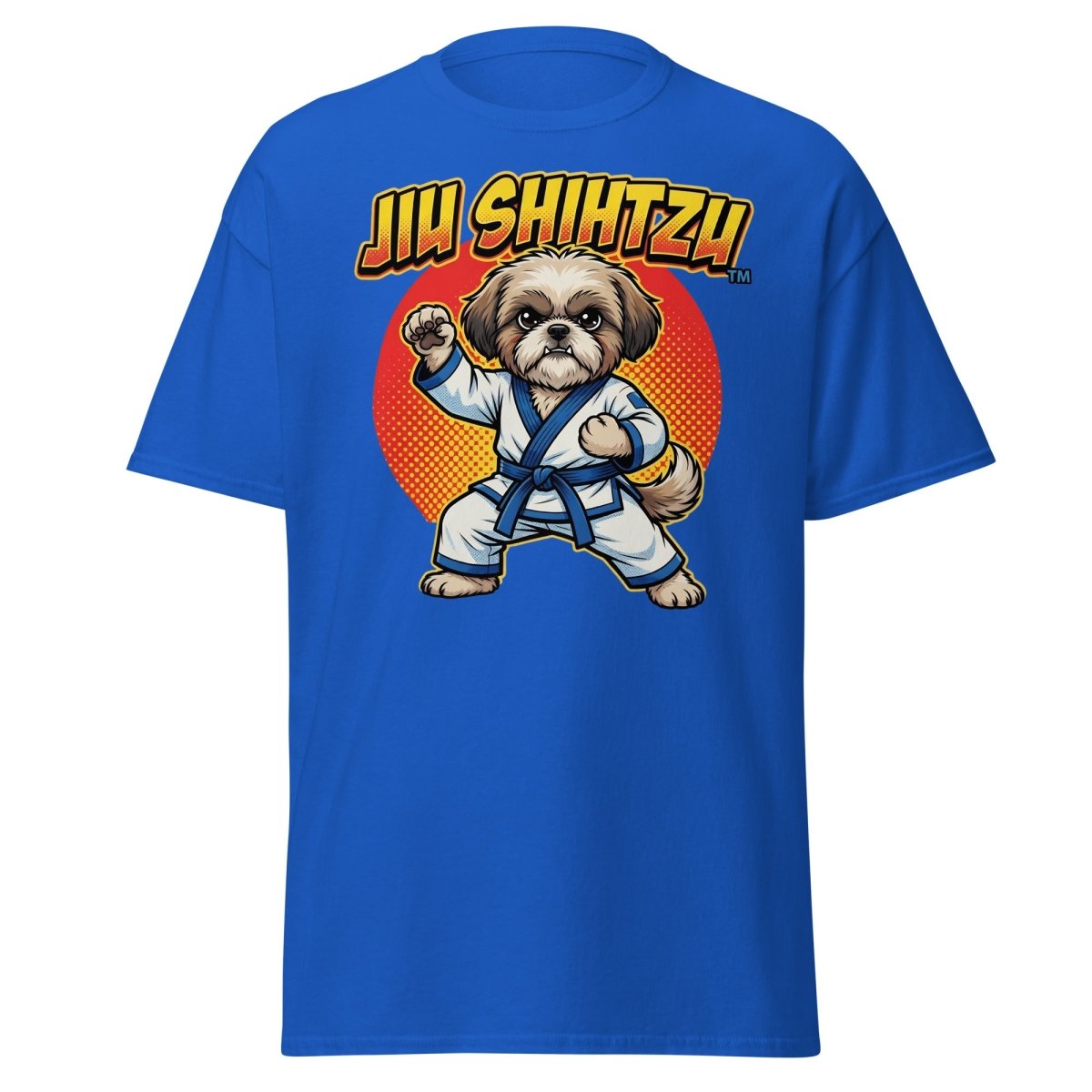 Jiu Shihtzu Funny Karate Dog T-Shirt - Royal - TeeRipple