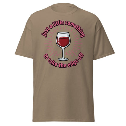 Just a Little Something Wine T-Shirt – Funny Drinking Tee - Brown Savana - TeeRipple