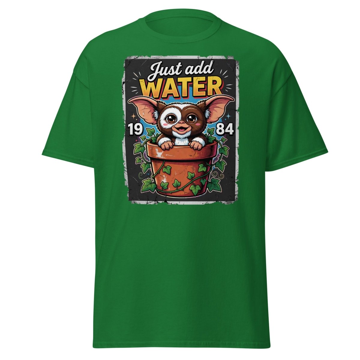 Just Add Water Cute Monster T-Shirt - Retro 1984 Tee - Turf Green - TeeRipple