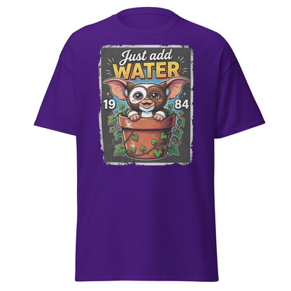 Just Add Water Cute Monster T-Shirt - Retro 1984 Tee - Purple - TeeRipple