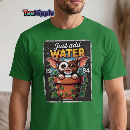 Just Add Water Cute Monster T-Shirt - Retro 1984 Tee - Maroon - TeeRipple